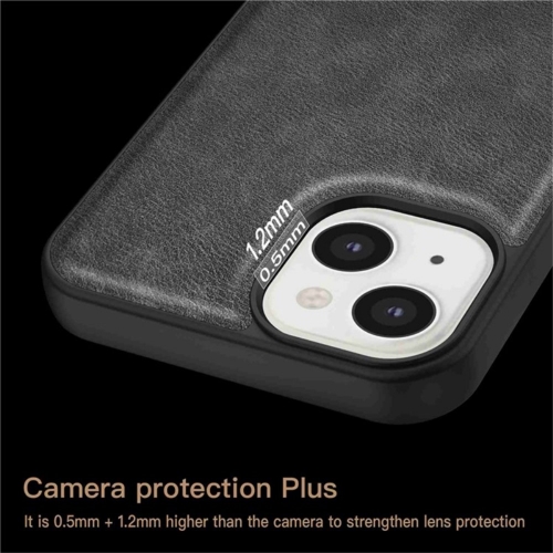 Удароустойчив калъф Slim-Fit Retro за iPhone 15, Черен