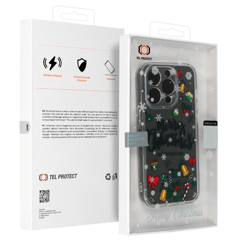 Удароустойчив калъф Christmas за iPhone 15 Pro, Happy New Year