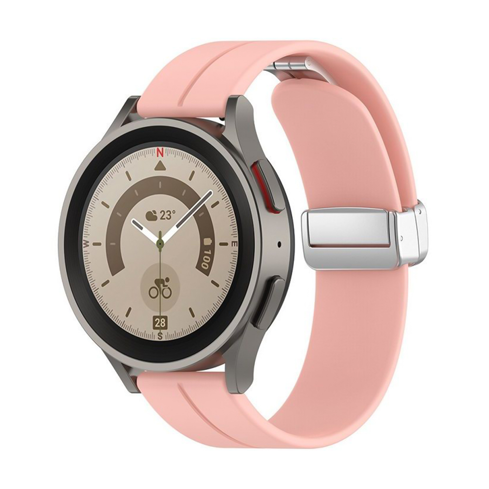 Силиконова Каишка Techsuit Watchband 22mm W011 за Huawei Watch GT2 (46mm), GT2 Pro, GT3 Pro, Ultimate, Xiaomi Watch S1, Розов