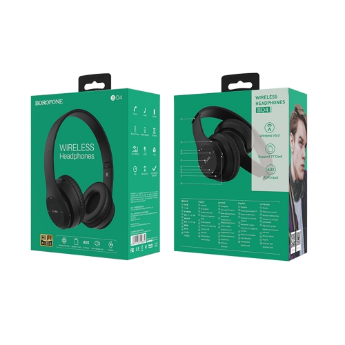 Безжични Слушалки BOROFONE BO4 Charming Rhyme, Bluetooth, Черен