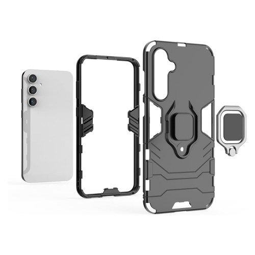 Удароустойчив Калъф Kickstand Ring за Samsung Galaxy S23 FE, Черен