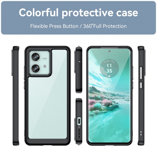 Удароустойчив калъф Acrylic за Motorola Edge 40 Neo 5G, Черен