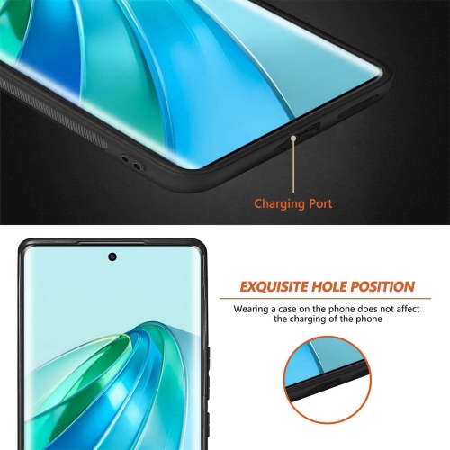 Удароустойчив калъф Carbon Texture за Honor Magic 5 Lite 5G, Черен