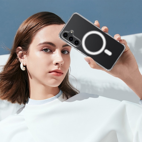 Удароустойчив калъф MagSF за Samsung Galaxy S24, Прозрачен