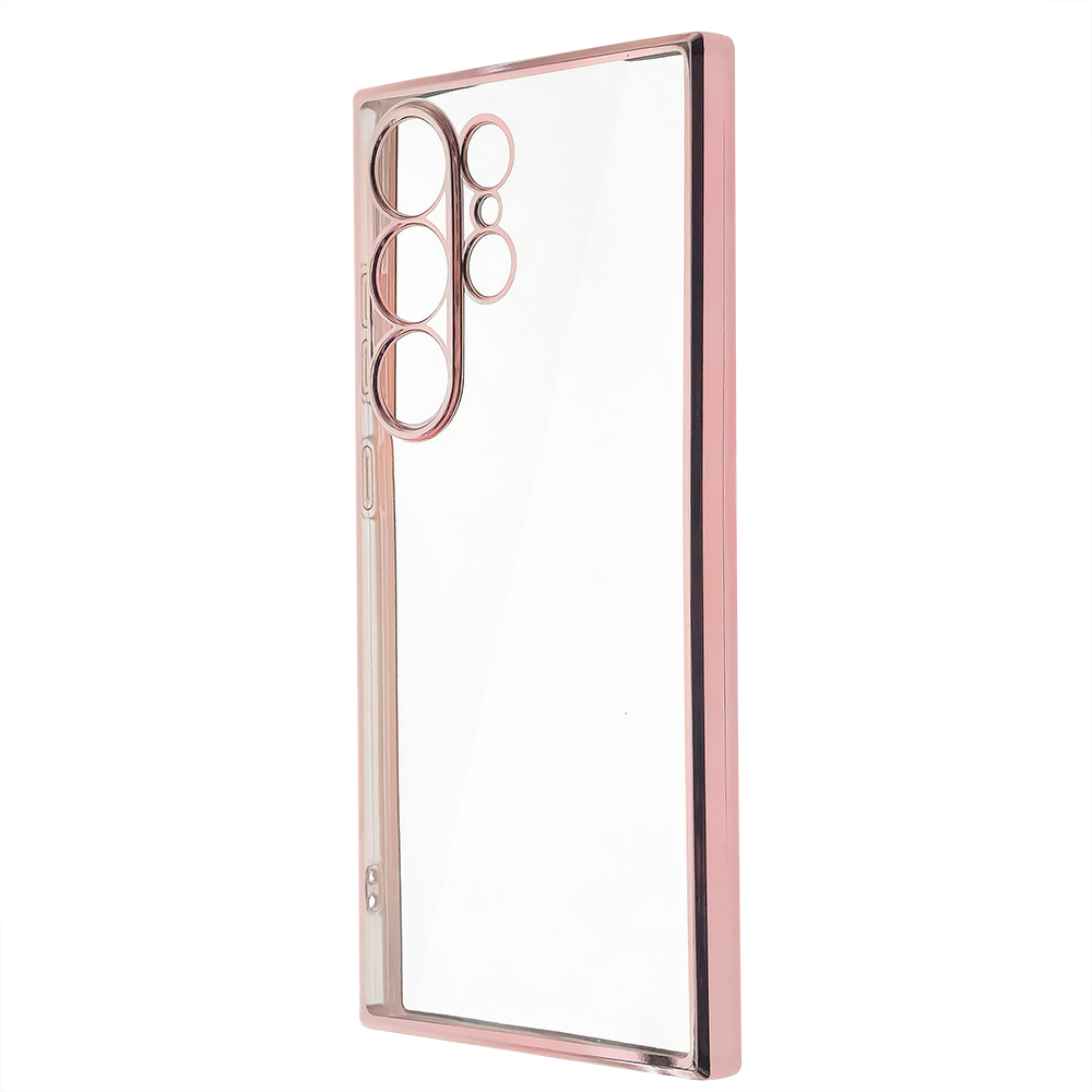 Силиконов калъф Electroplating за Samsung Galaxy S24 Ultra, Розов