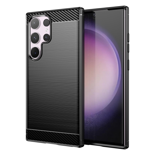 Силиконов Калъф Carbon Fibre Brushed за Samsung Galaxy S24 Ultra, Черен