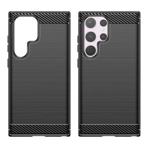 Силиконов Калъф Carbon Fibre Brushed за Samsung Galaxy S24 Ultra, Черен
