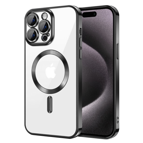 Силиконов калъф Luxury MagSF за iPhone 15 Pro, Черен