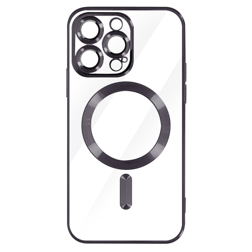 Силиконов калъф Luxury MagSF за iPhone 15 Pro, Черен