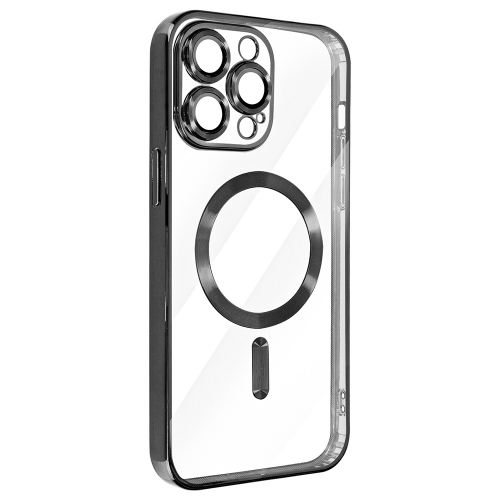 Силиконов калъф Luxury MagSF за iPhone 15 Pro, Черен