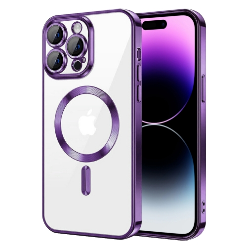 Силиконов калъф Luxury MagSF за iPhone 14 Pro, Лилав