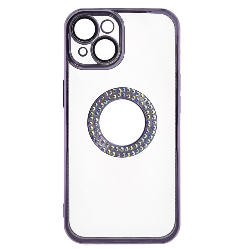 Силиконов калъф Diamond за iPhone 15 Plus, Лилав