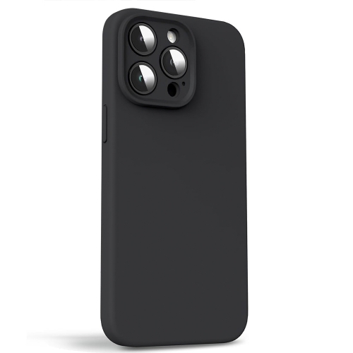 Силиконов калъф LUX Silicone за iPhone 15 Pro Max, Черен