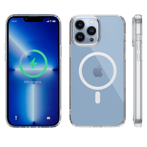 Удароустойчив калъф MagSF за iPhone 13 Pro Max, Прозрачен