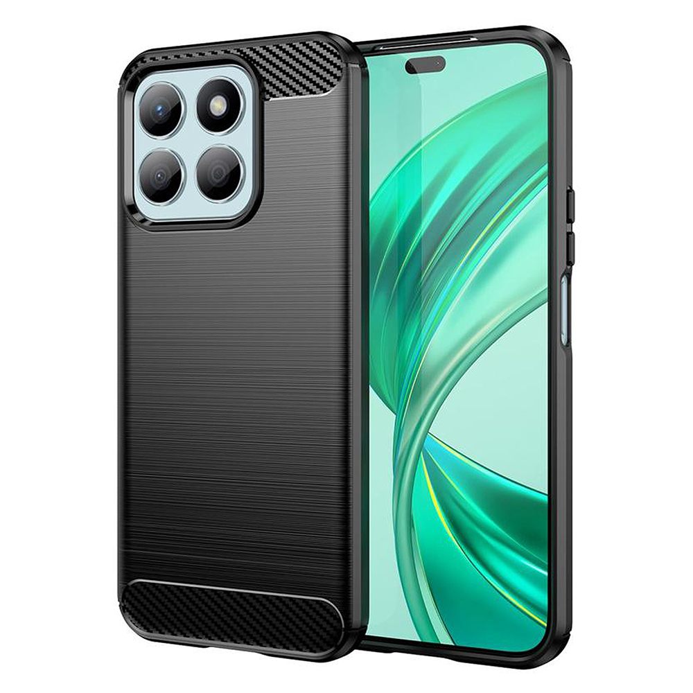 Силиконов Калъф Techsuit Carbon Fibre Brushed за Honor X8b, Черен