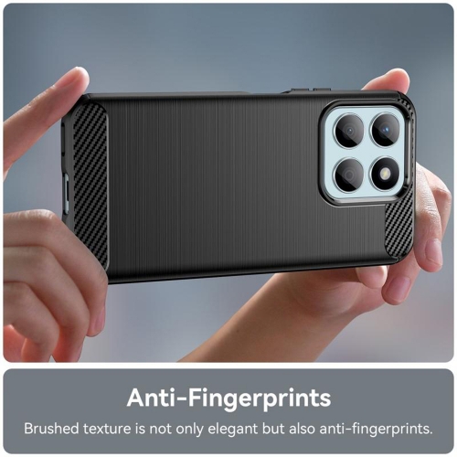 Силиконов Калъф Techsuit Carbon Fibre Brushed за Honor X8b, Черен