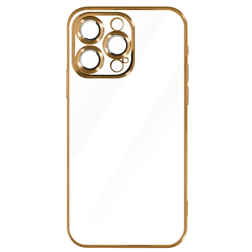 Силиконов калъф Luxury за iPhone 15 Pro, Златист