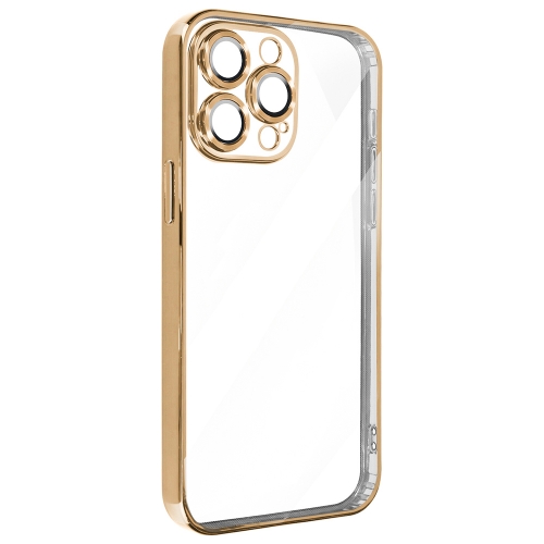 Силиконов калъф Luxury за iPhone 15 Pro, Златист