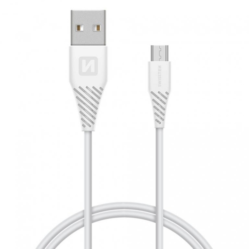 Зарядно Swissten SMART IC 1x USB 1A с кабел MICRO USB ,1,2 M, Бял