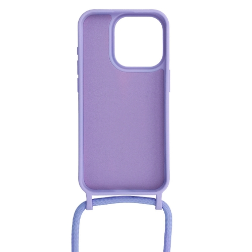 Силиконов калъф Strap Silicone за iPhone 15 Pro, Лилав