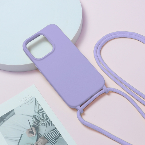 Силиконов калъф Strap Silicone за iPhone 15 Pro, Лилав