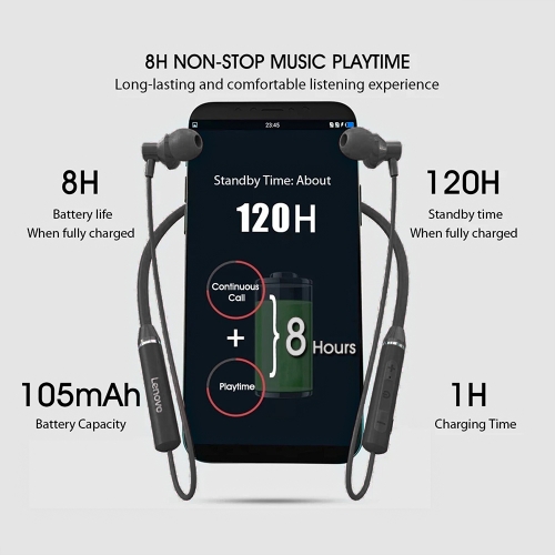 Безжични слушалки Lenovo HE05 Wireless , Черен