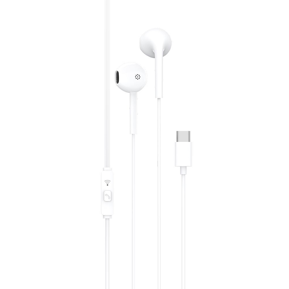 Слушалки с микрофон PAVAREAL PA-M13, Type C, Бял