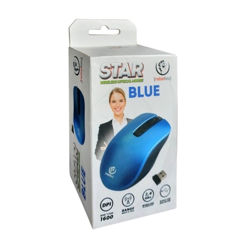 Безжична мишка Rebeltec Star wireless, Син