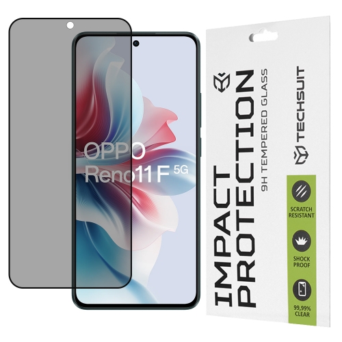 Стъклен Протектор 5D Full Glue PRIVACY за Oppo Reno11 F, Черен