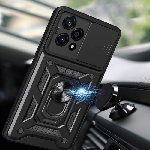 Удароустойчив калъф Techsuit Slide Camera за Huawei Honor 200 Lite, Черен
