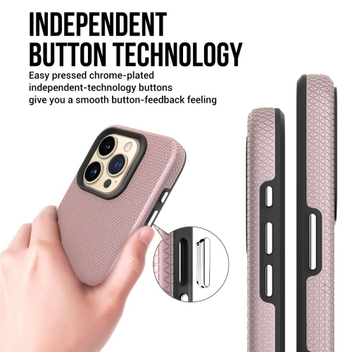 Удароустойчив калъф Liquid Air MagSF за iPhone 16 Pro, Розов
