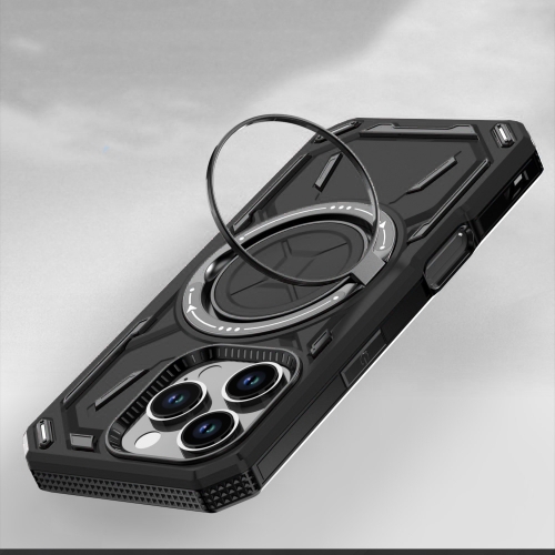 Удароустойчив калъф Big Ring Holder за iPhone 16 Pro, Черен