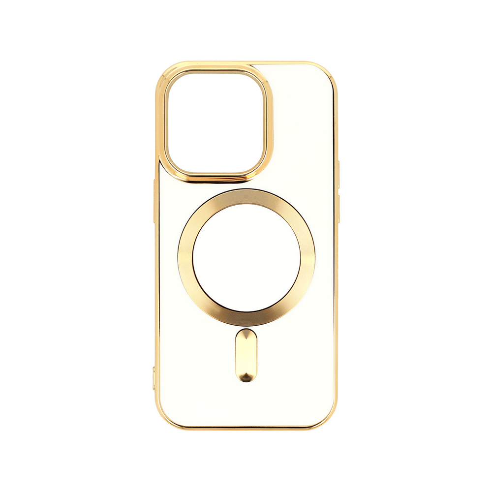 Силиконов калъф TECH-PROTECT Magflex MagSafe за iPhone 16 Pro, прозрачен - златист