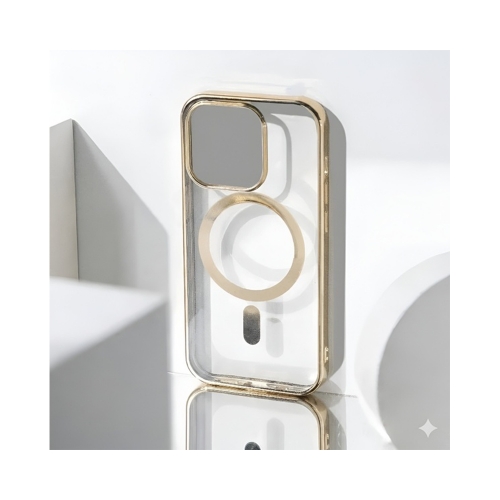 Силиконов калъф TECH-PROTECT Magflex MagSafe за iPhone 16 Pro, прозрачен - златист