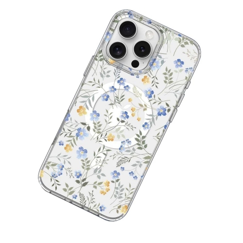Удароустойчив калъф Tech-Protect Magmood MagSafe за iPhone 16 Pro Max, Цветя