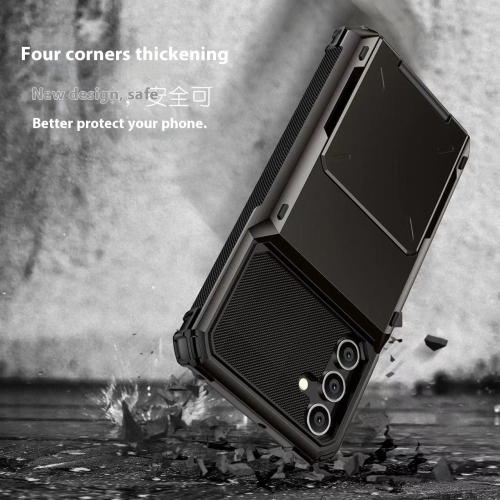 Удароустойчив калъф Dual Layer за Samsung Galaxy S25, Черен