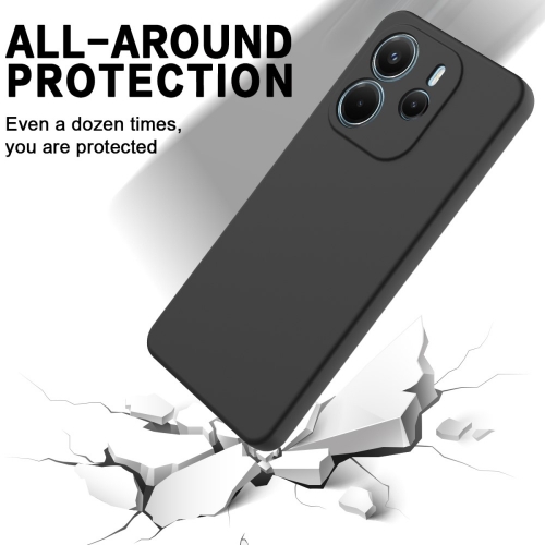 Силиконов калъф Lite Strap за Xiaomi Redmi Note 14 4G, Черен