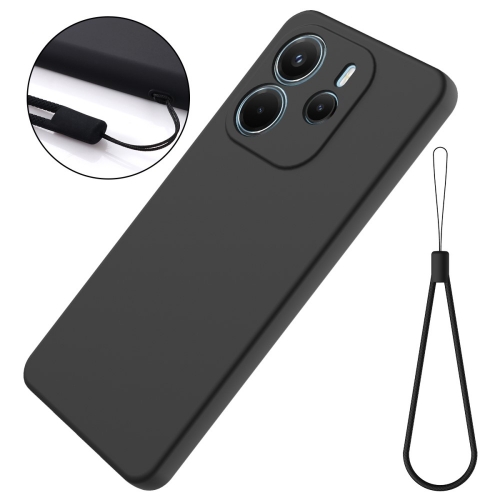 Силиконов калъф Lite Strap за Xiaomi Redmi Note 14 4G, Черен