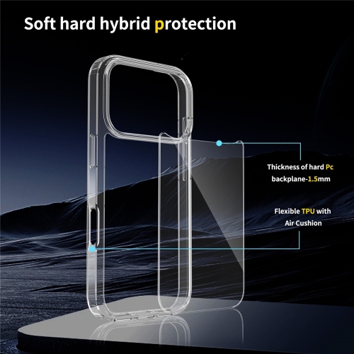 Калъф Shockproof Acrylic за iPhone 17 Pro, прозрачен