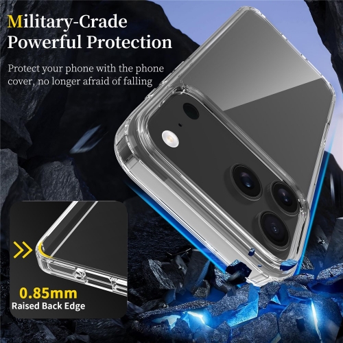 Калъф Shockproof Acrylic за iPhone 17 Pro Max, прозрачен