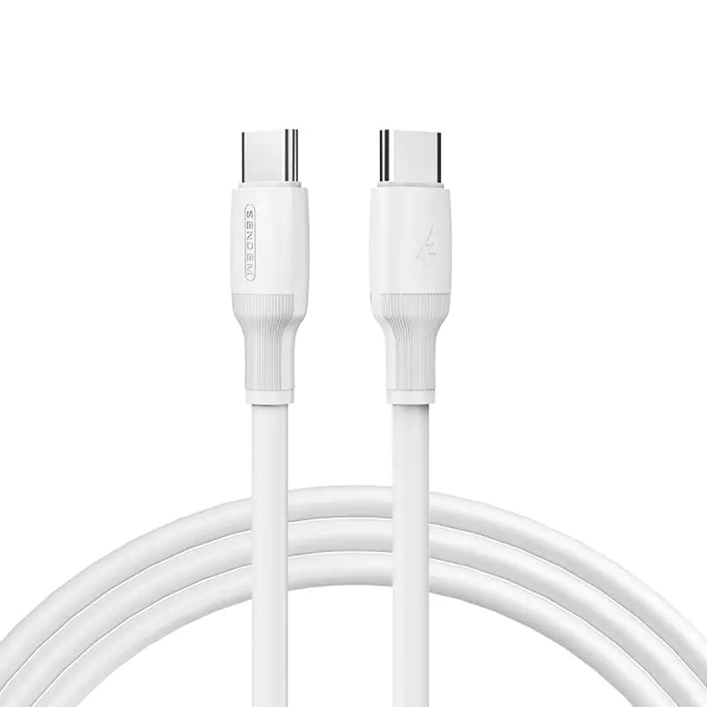 Кабел Sendem M77, USB - C към USB - C, 2m, 66W, Бял