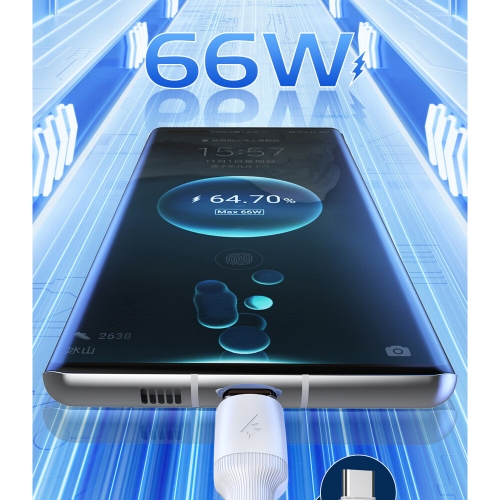 Кабел Sendem M77, USB - C към USB - C, 2m, 66W, Бял