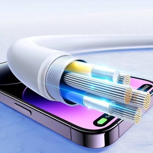 Кабел Sendem M77, USB - C към USB - C, 2m, 66W, Бял