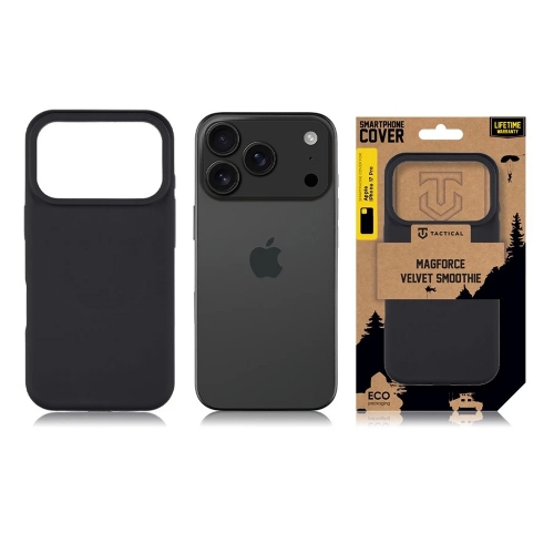 Калъф Tactical MagForce Velvet Smoothie за iPhone 17 Pro Max, Черен