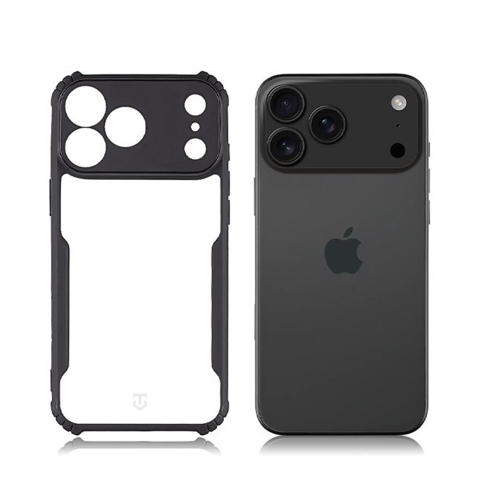 Калъф Tactical Quantum Stealth за iPhone 17 Pro Max, черен-прозрачен
