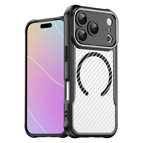Калъф MagSF Hybrid Carbon за iPhone 17 Pro, черен