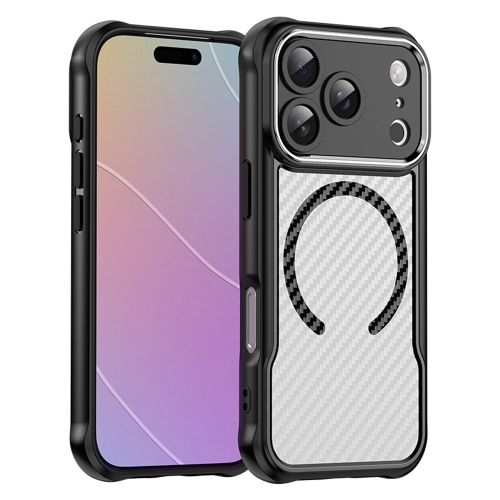 Калъф MagSF Hybrid Carbon за iPhone 17 Pro, черен