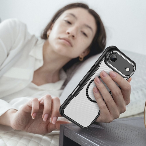 Калъф MagSF Hybrid Carbon за iPhone 17 Air, черен