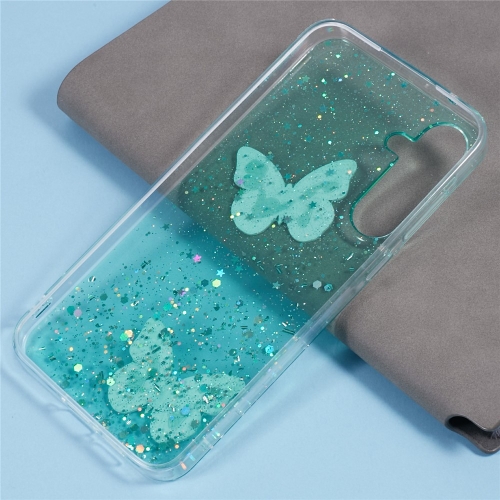 Силиконов калъф Epoxy Butterfly за Samsung Galaxy A17 5G / A17 4G, зелен