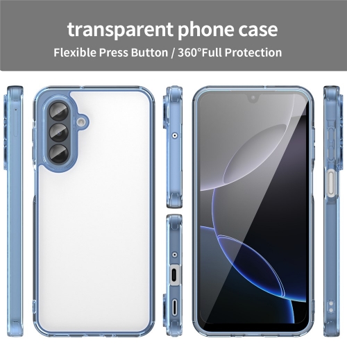 Удароустойчив калъф Acrylic Anti Yellowing за Samsung Galaxy A17 5G / A17 4G, син